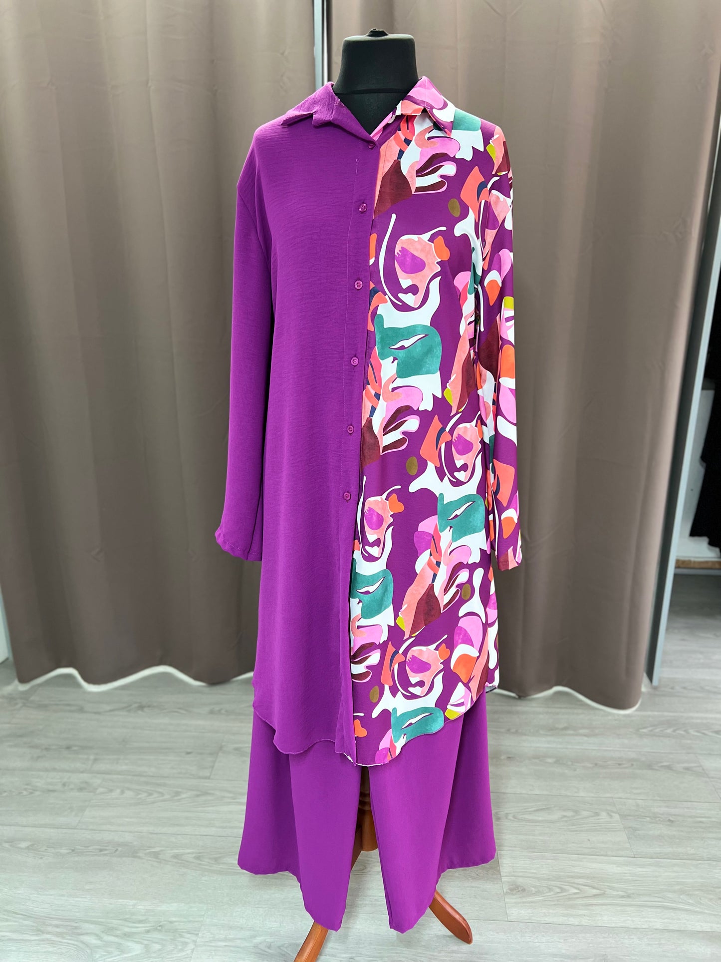 Conjunto estampado orquídea