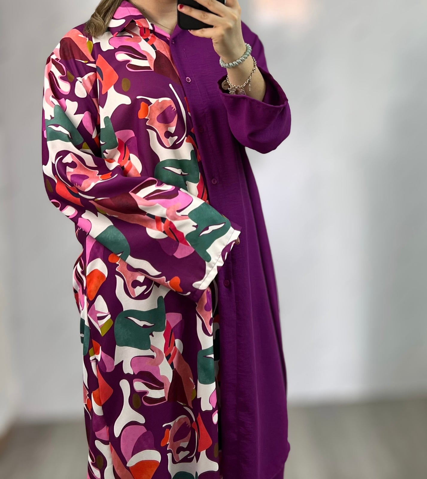 Conjunto estampado orquídea