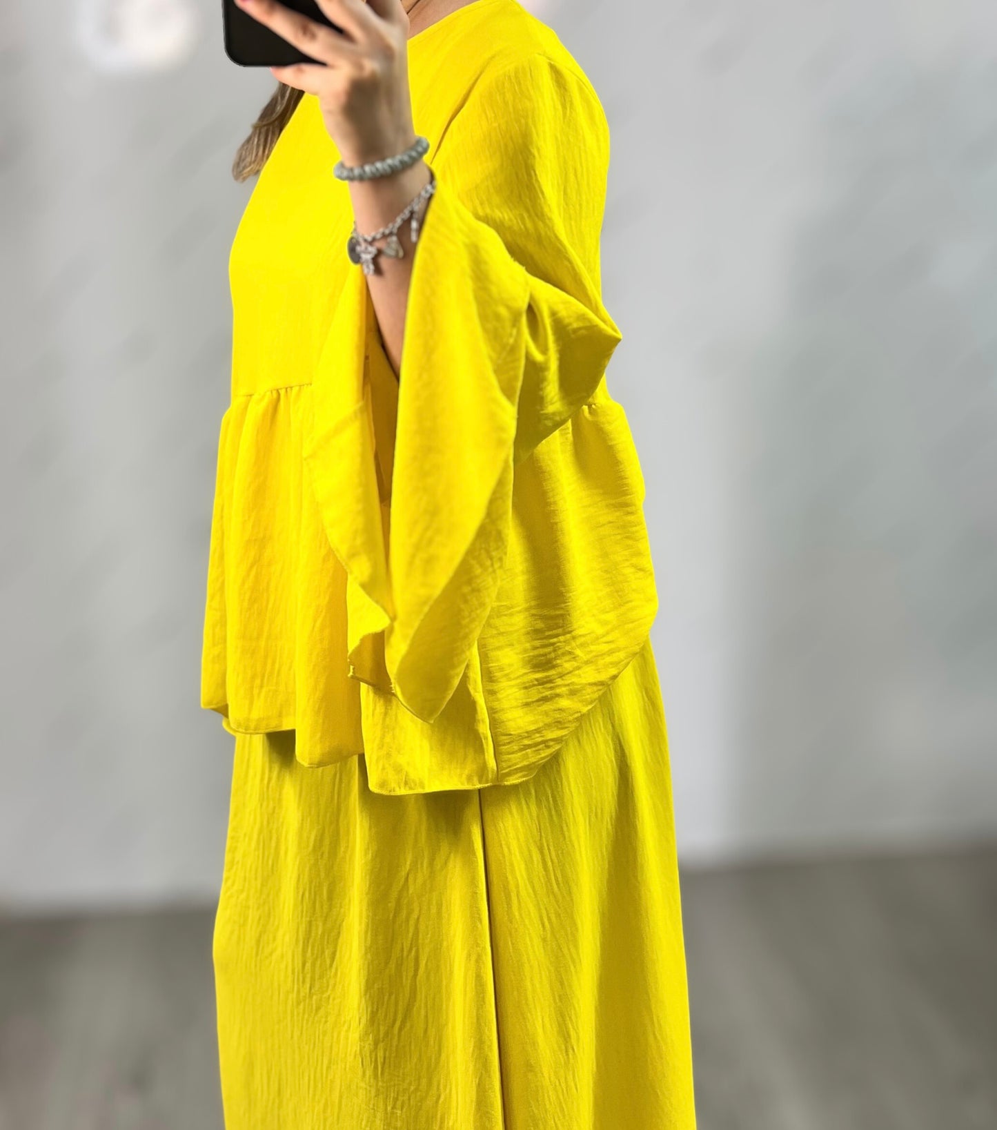 Conjunto falda amarillo