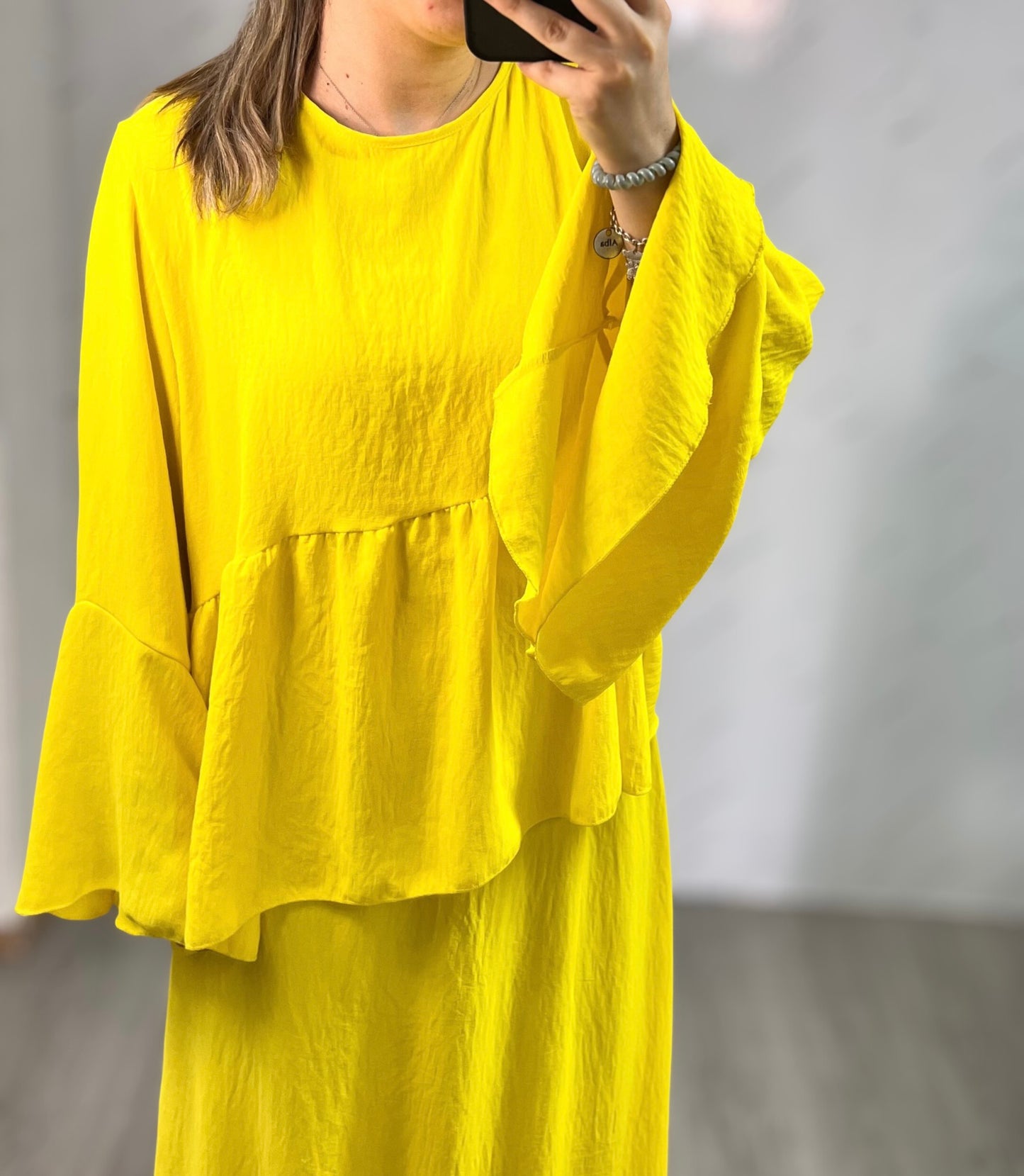 Conjunto falda amarillo