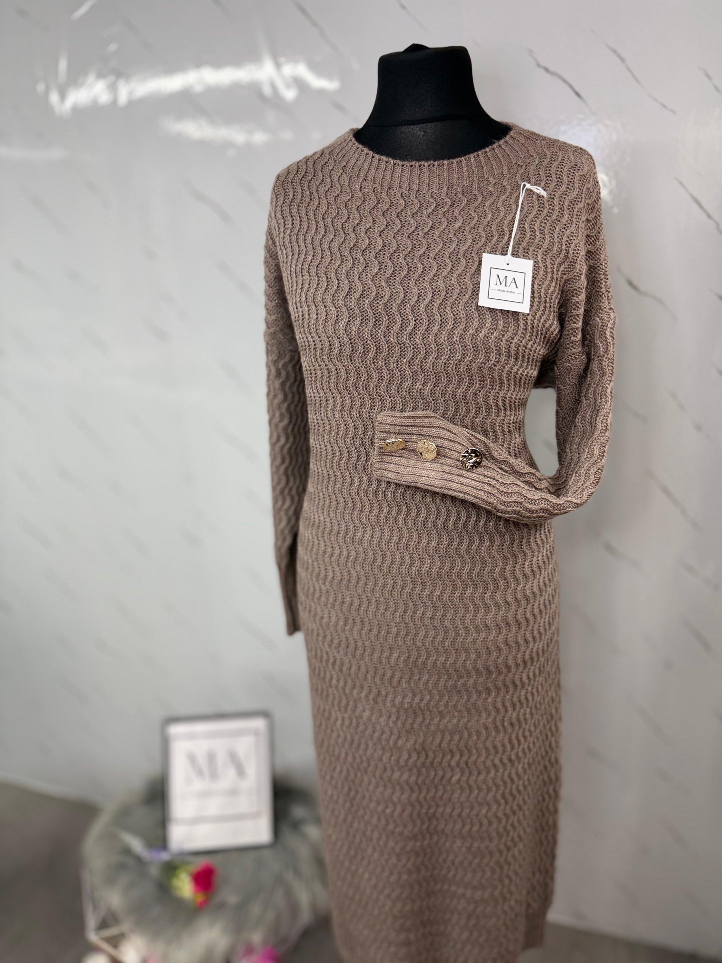 Vestido taupe