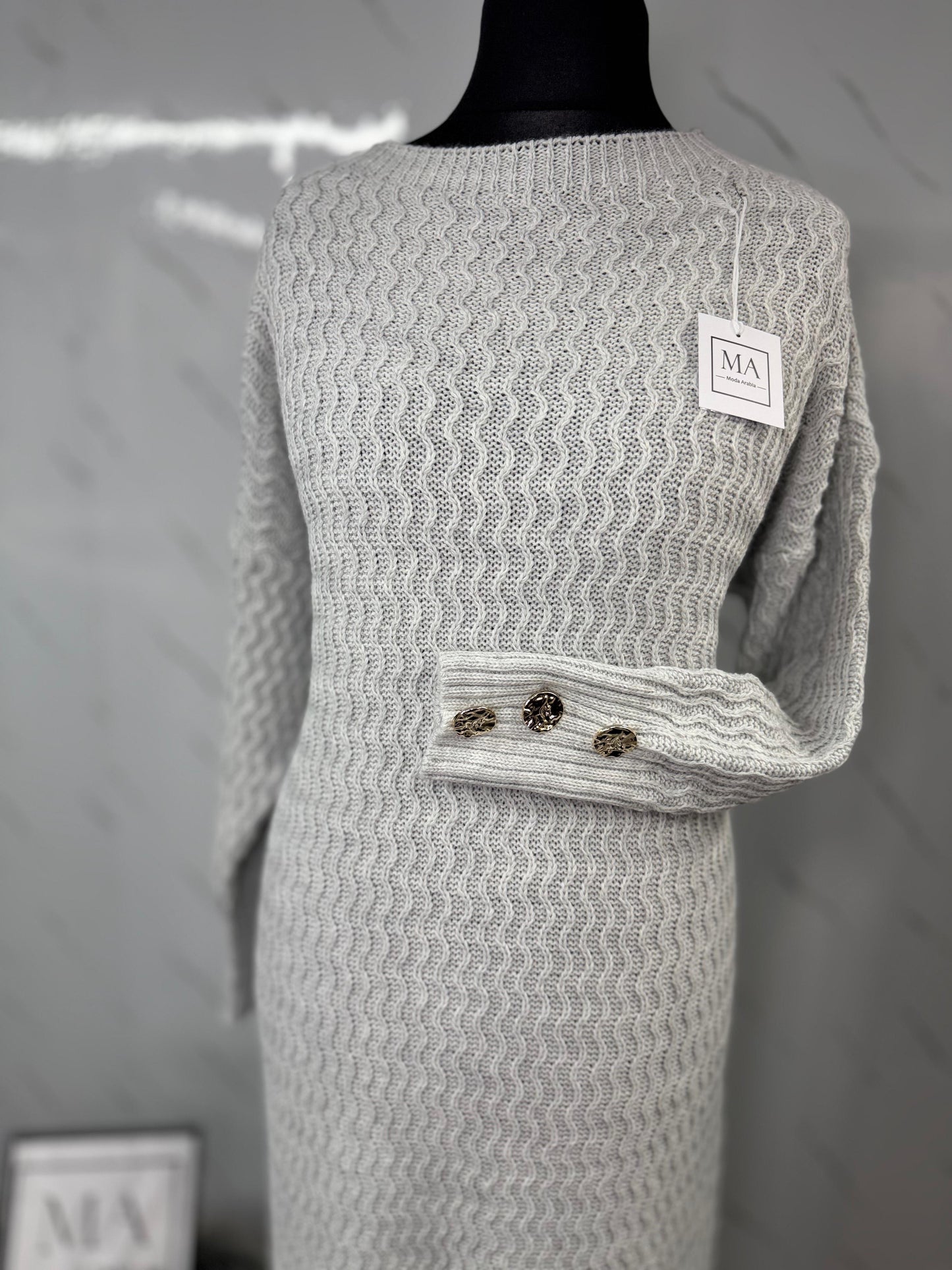 Vestido gris claro