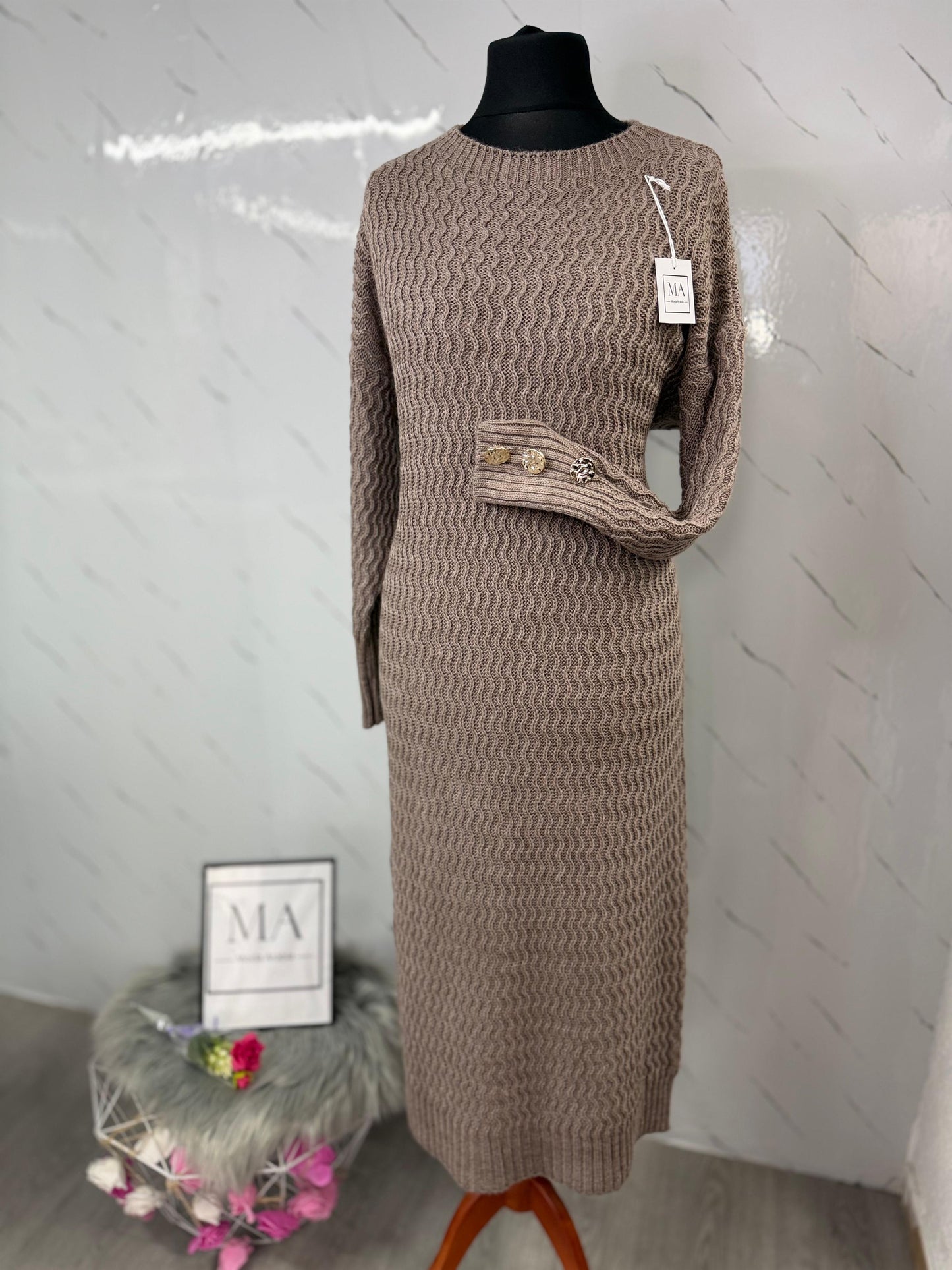 Vestido taupe
