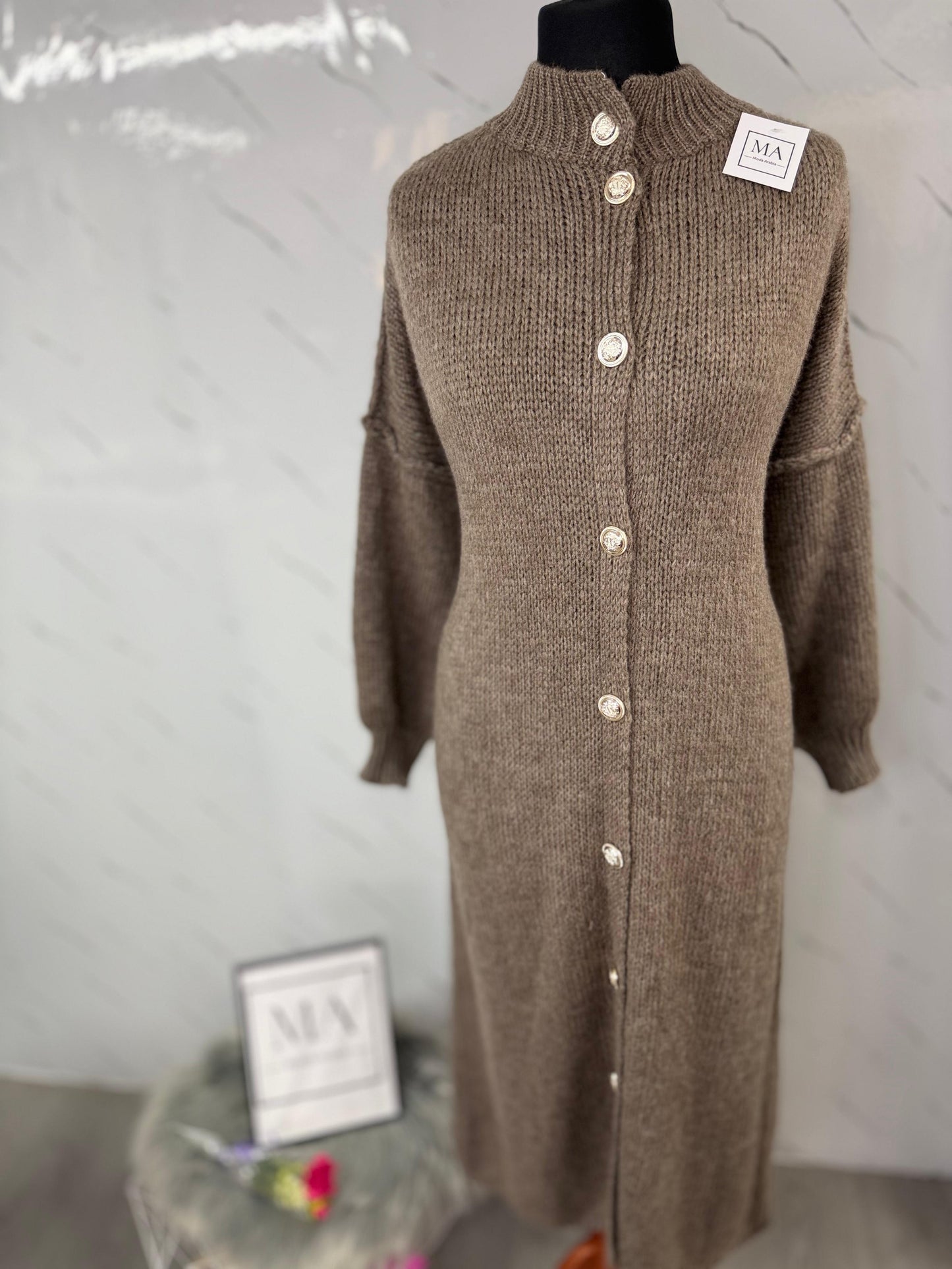 Chaqueta botones taupe
