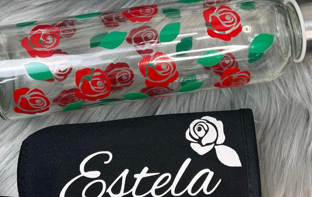 Botella huella o flor