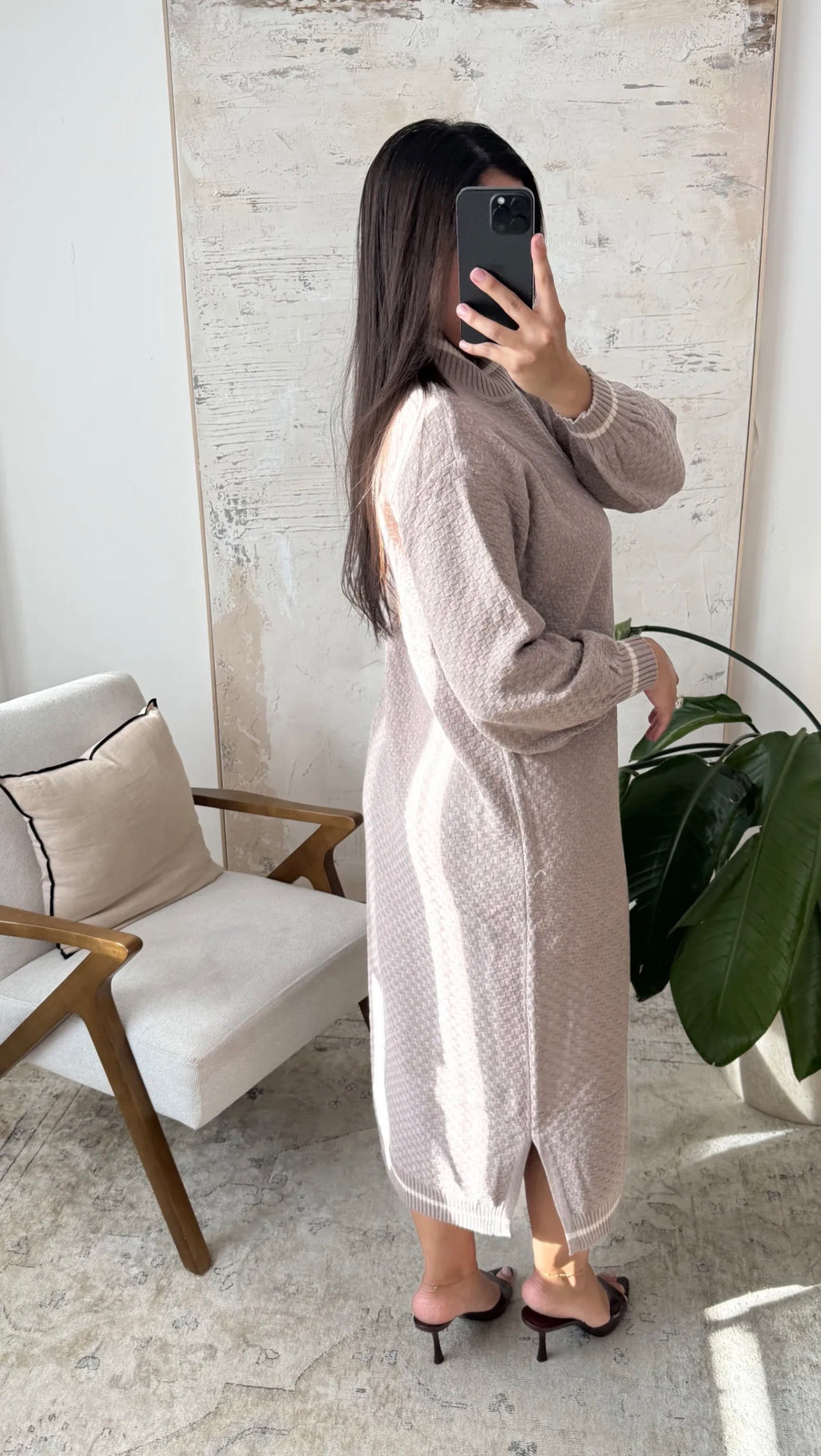 Vestido Saya Gris pardo