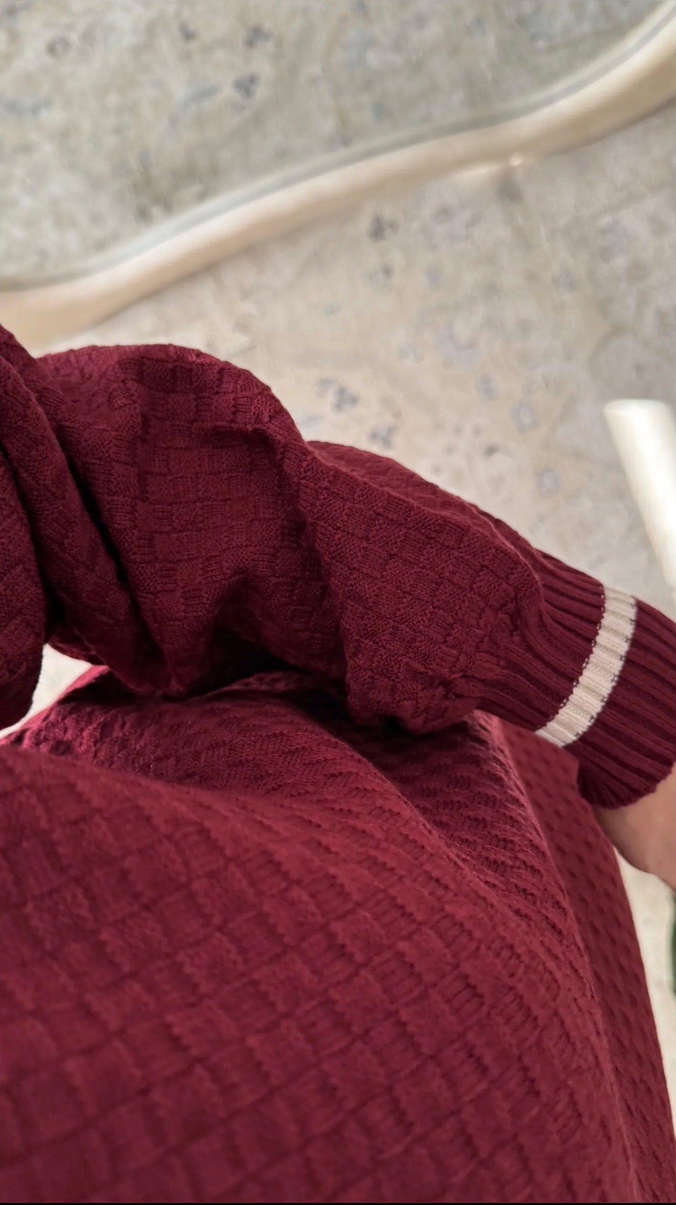 Vestido Saya Borgoña