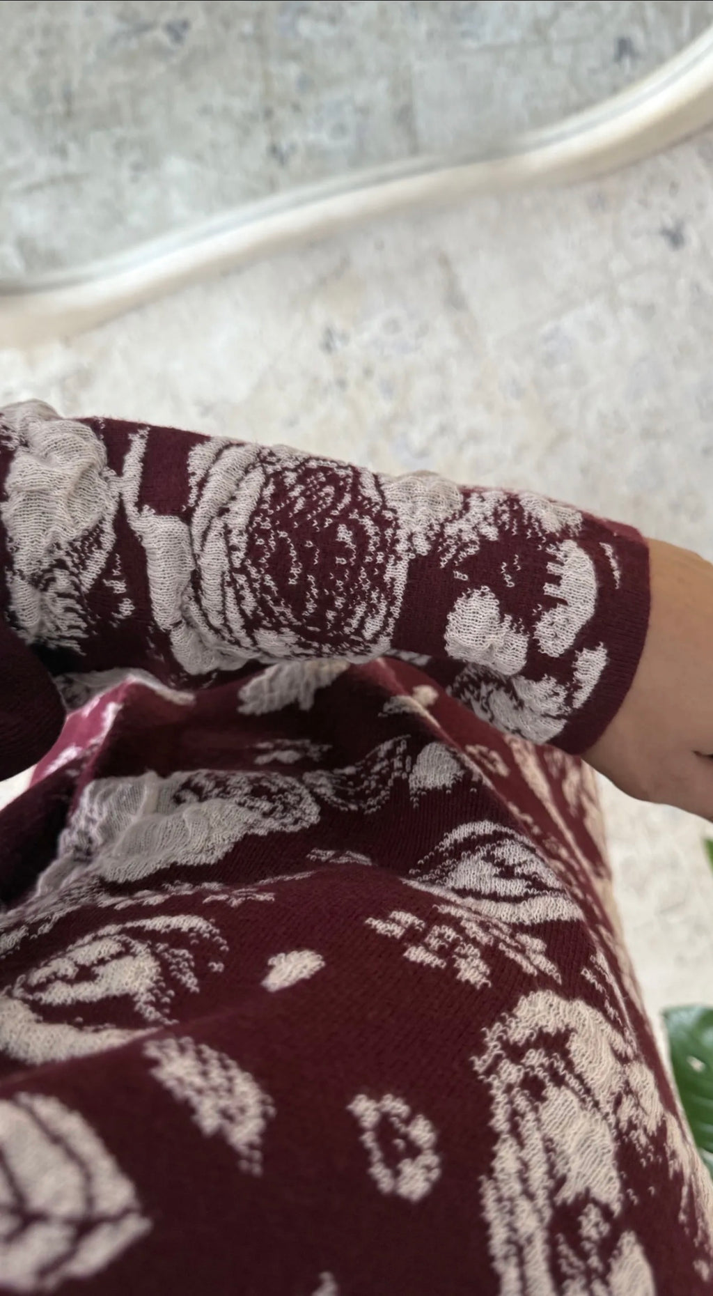 Conjunto floral Borgoña