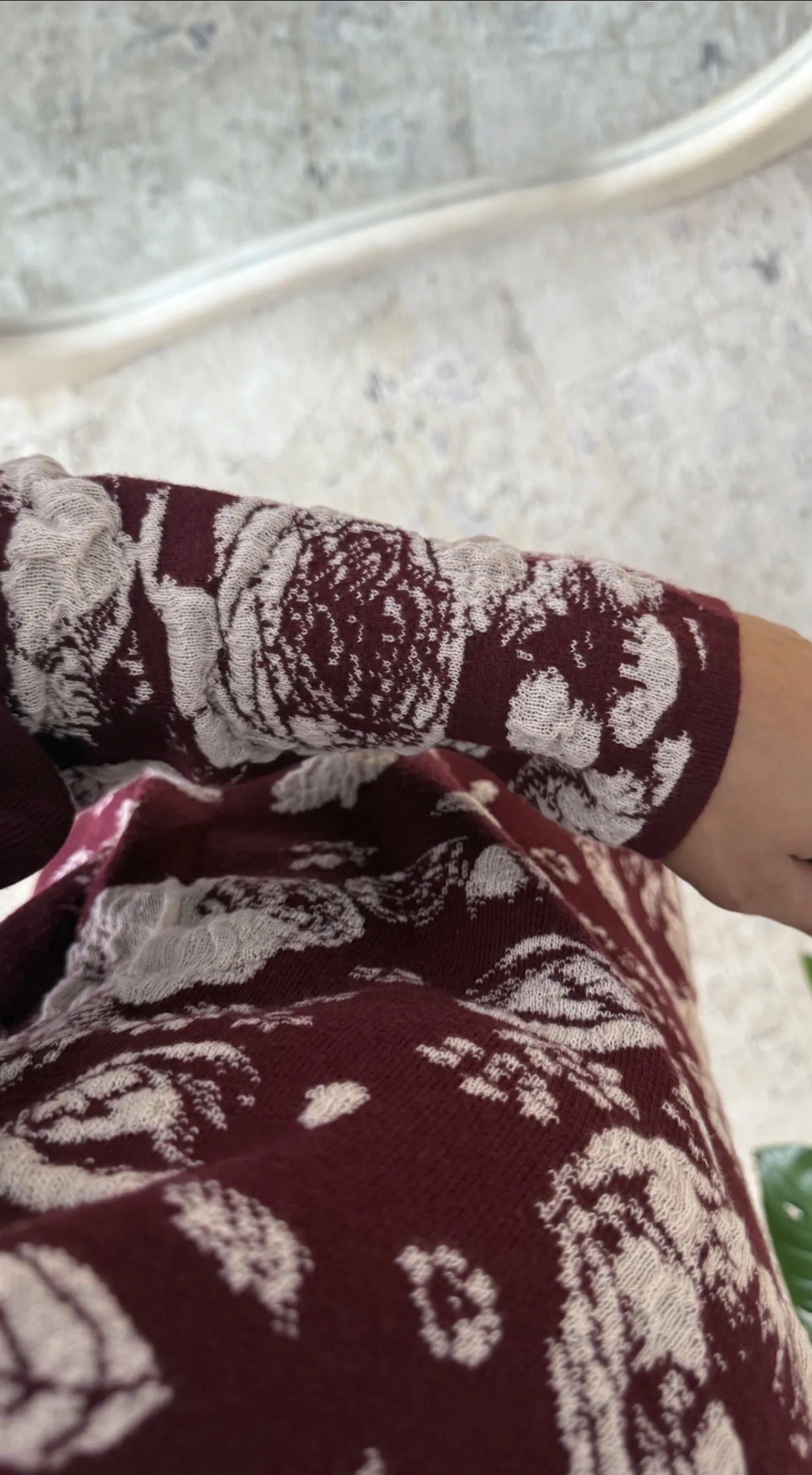 Conjunto floral Borgoña