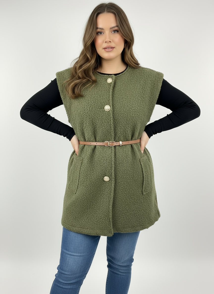 Chaleco pelo verde