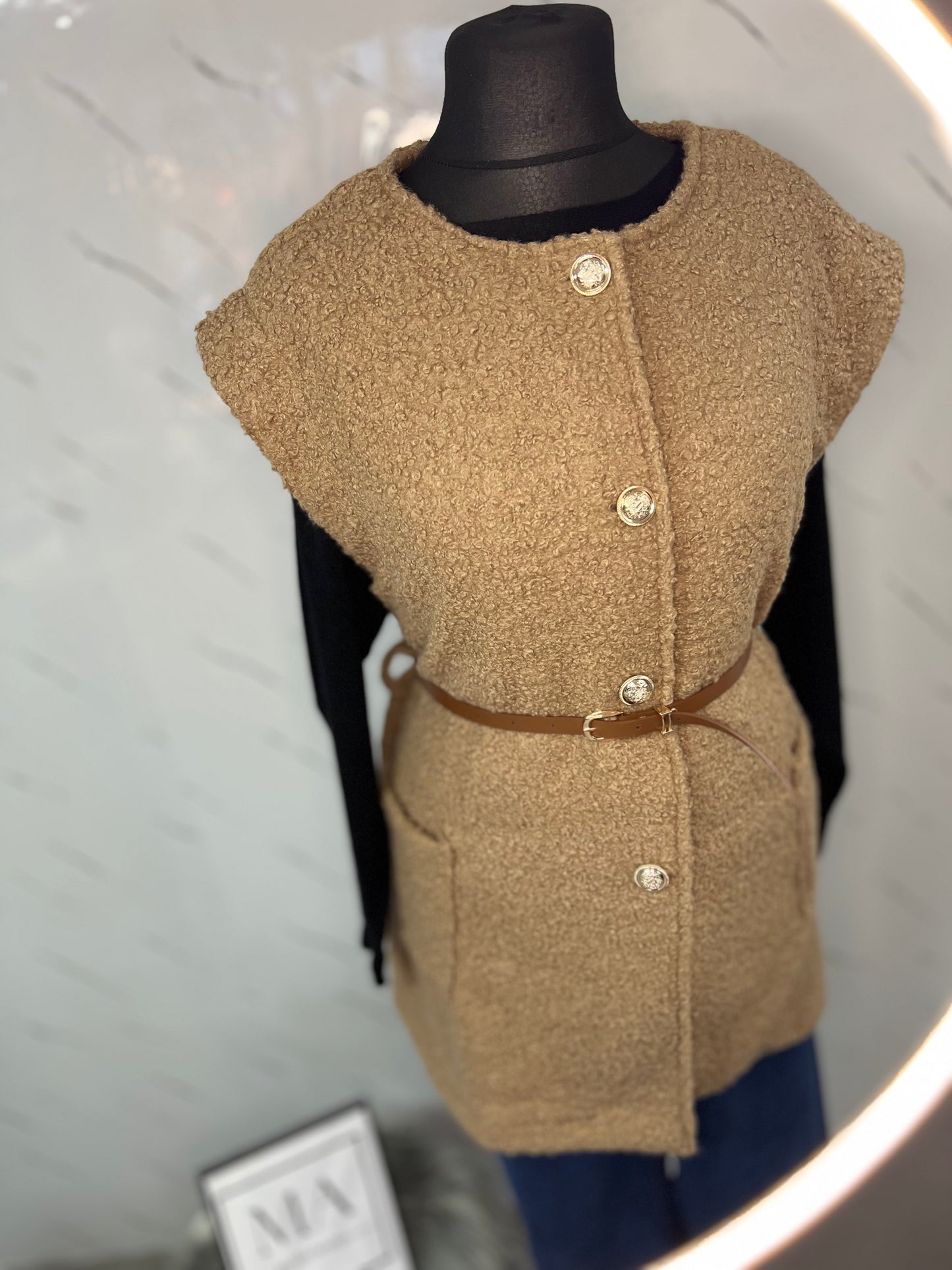 Chaleco pelo camel