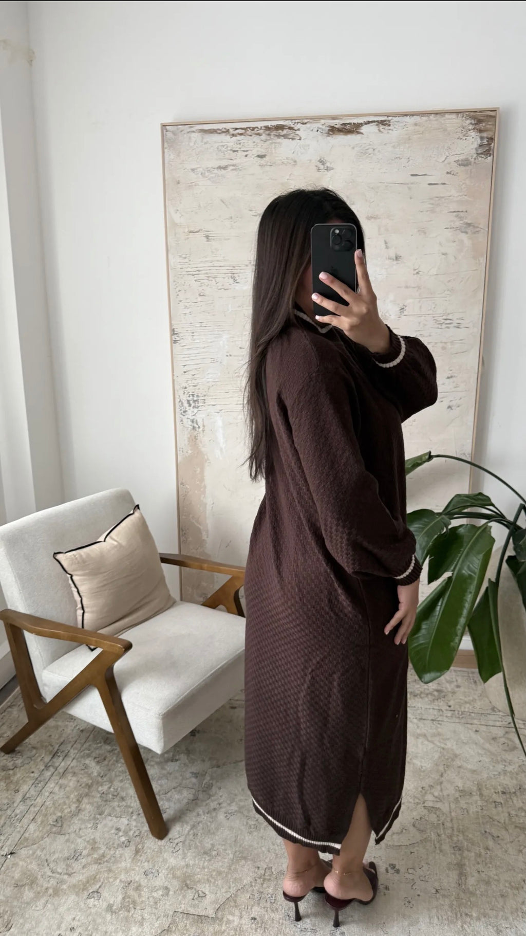 Vestido Saya Castaño