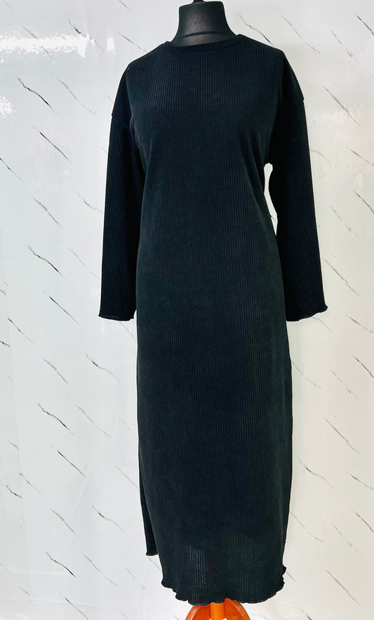 Vestido de pana negro