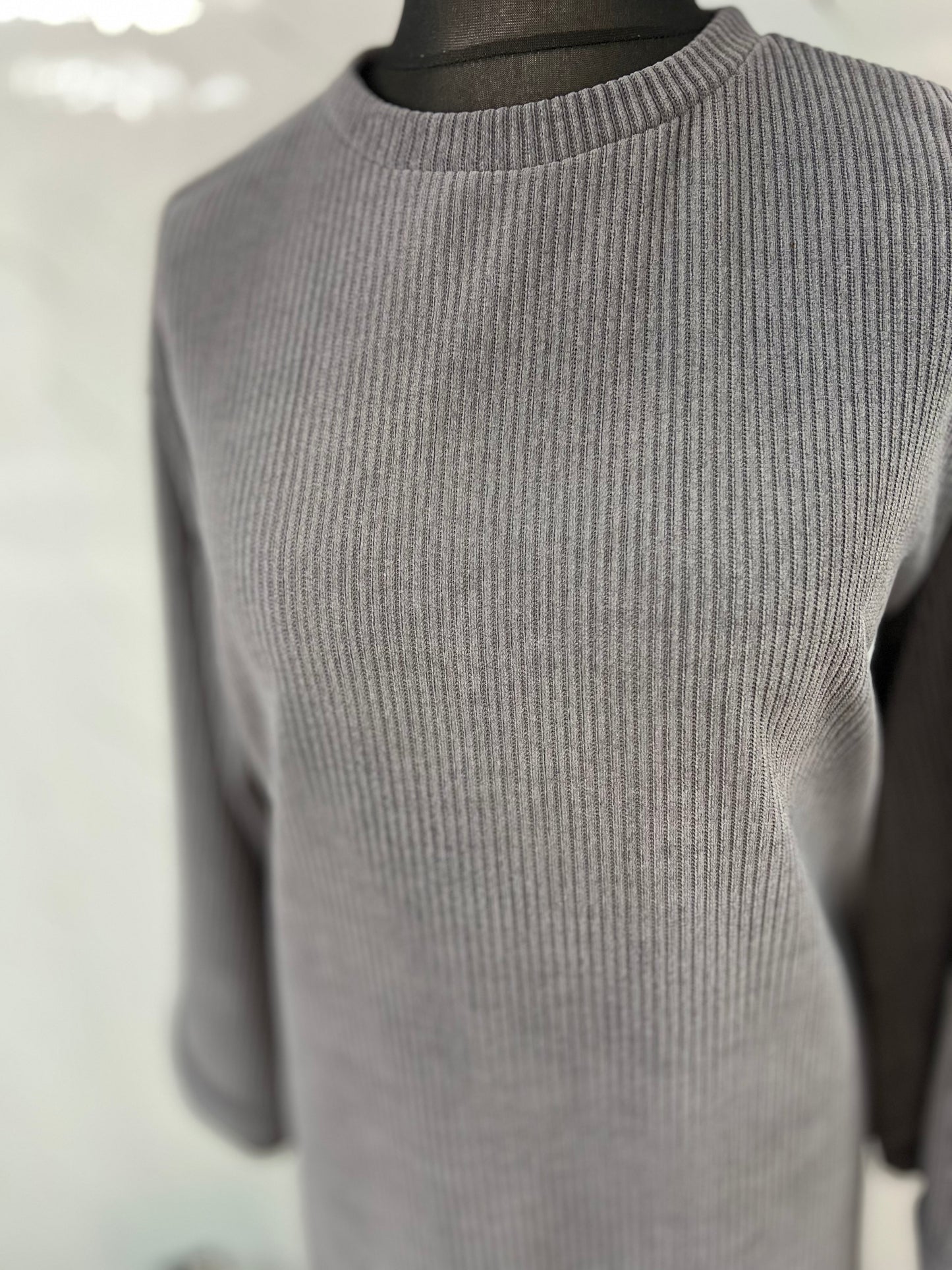 Vestido pana gris