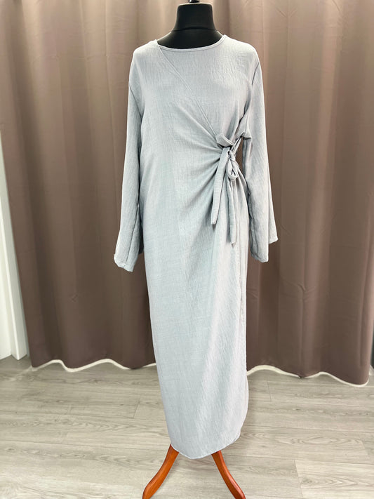 Vestido lazada gris