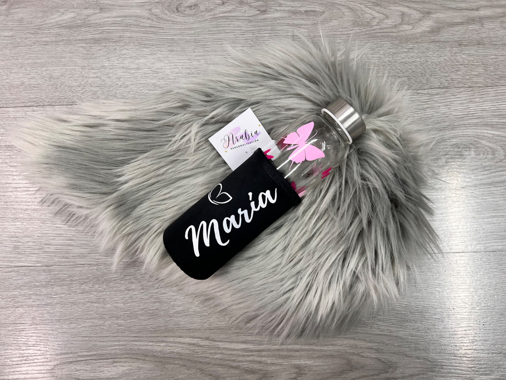 Botella de mariposas