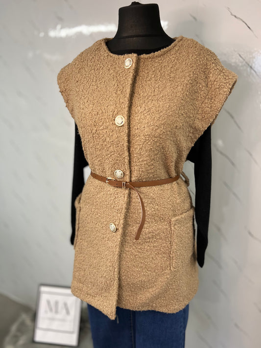 Chaleco pelo camel