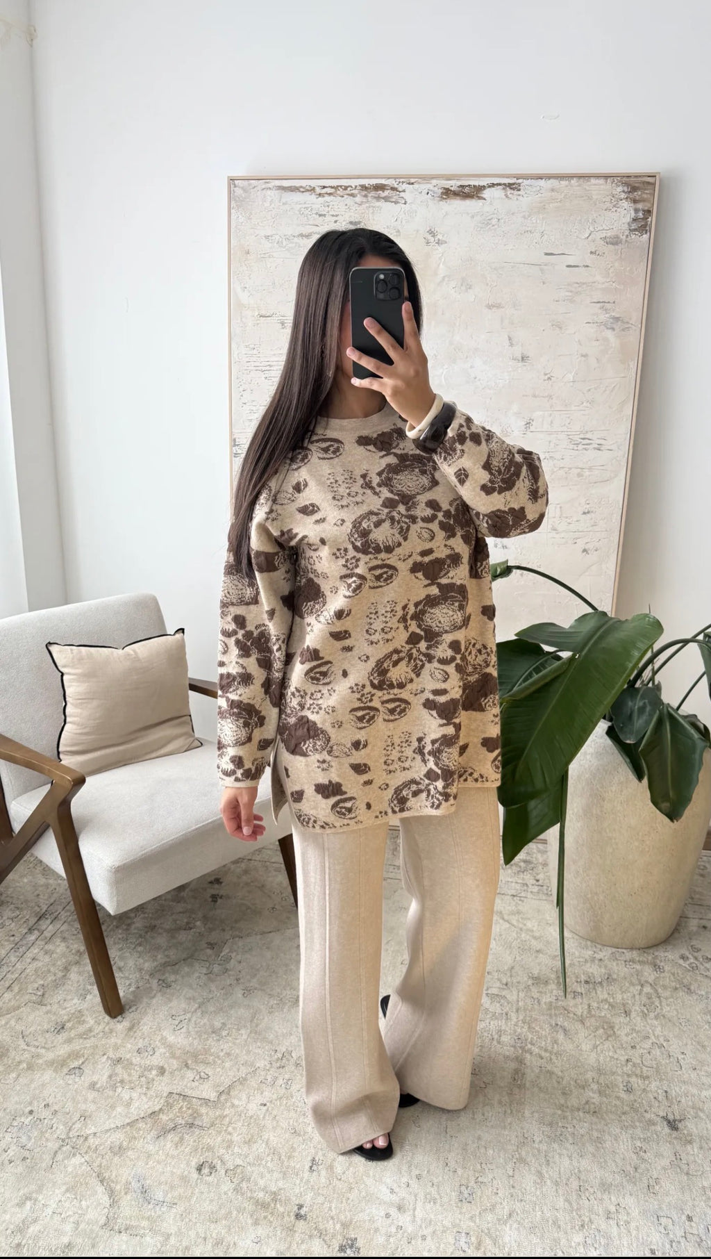 Conjunto floral Castaño