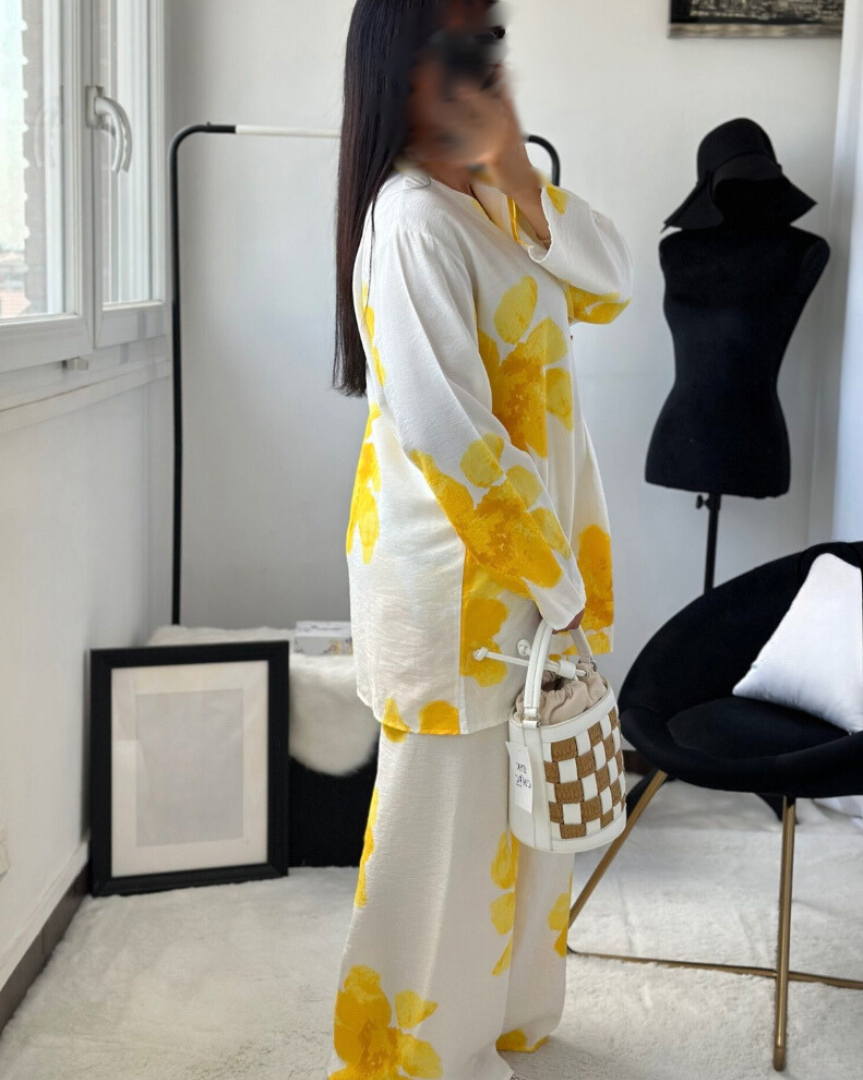 Conjunto flora amarillas