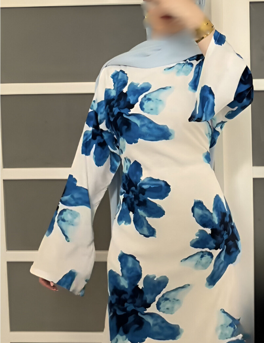 Vestido cruzado azul
