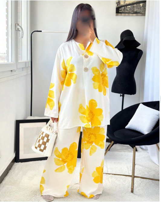 Conjunto flora amarillas
