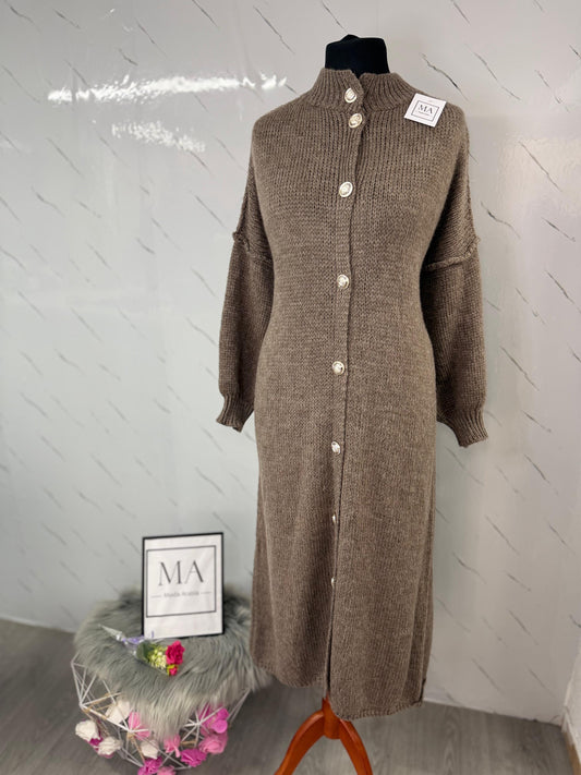 Chaqueta botones taupe